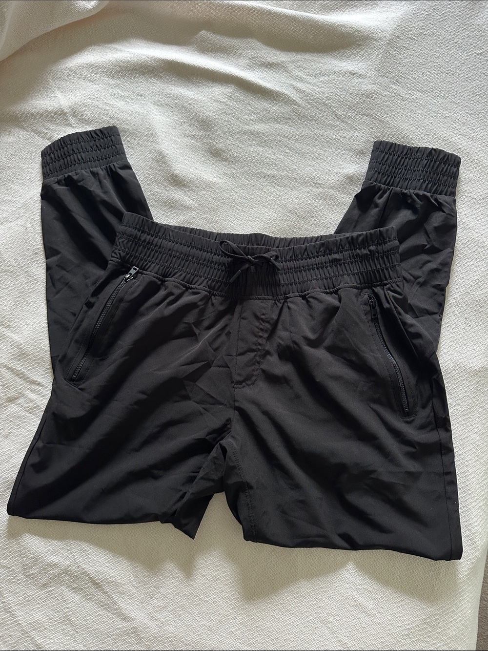 90 Degree By Reflex Black Ankle Joggers with Zipper Pockets